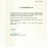 Reference letter from STBU company